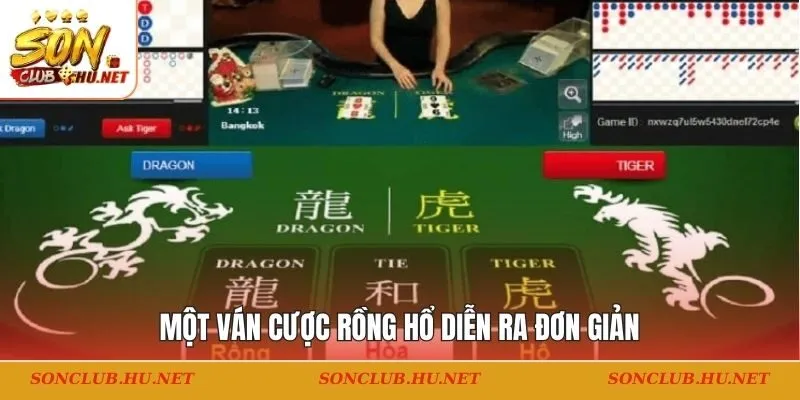 Một ván cược  Rồng Hổ diễn ra đơn giản